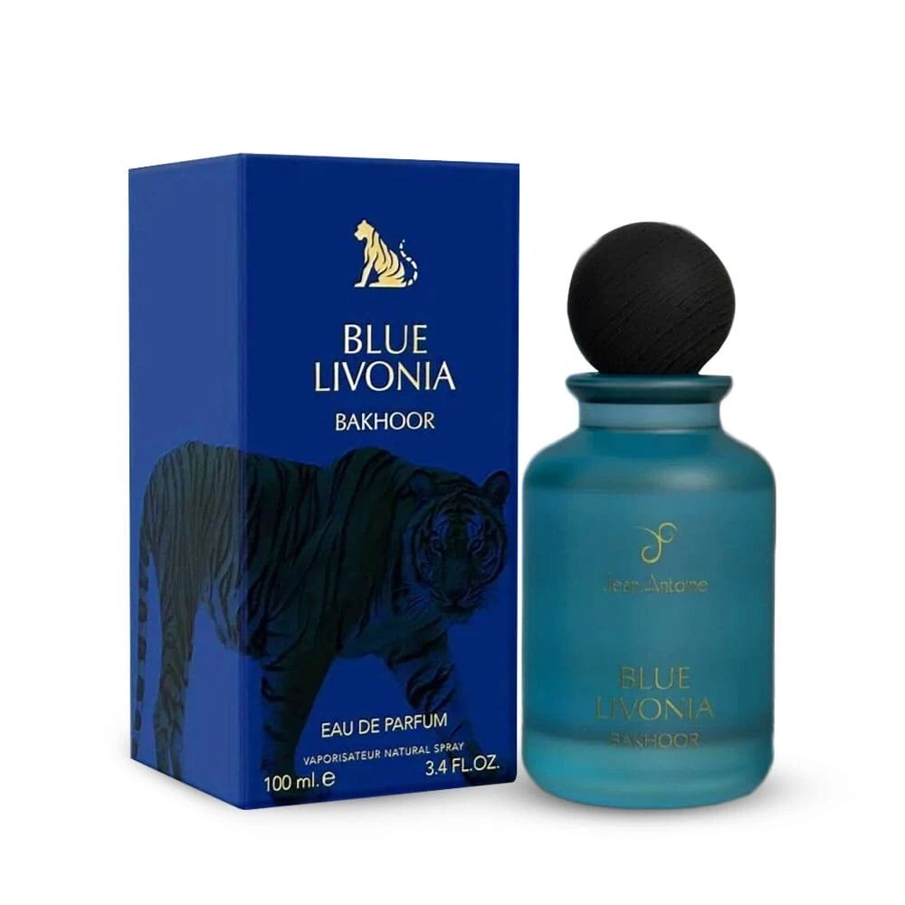 Blue Livonia Eau De Parfum By Jean Antoine Almas Perfumes 100 ML 3.4 FL OZ Made  Triple Traders (11489)