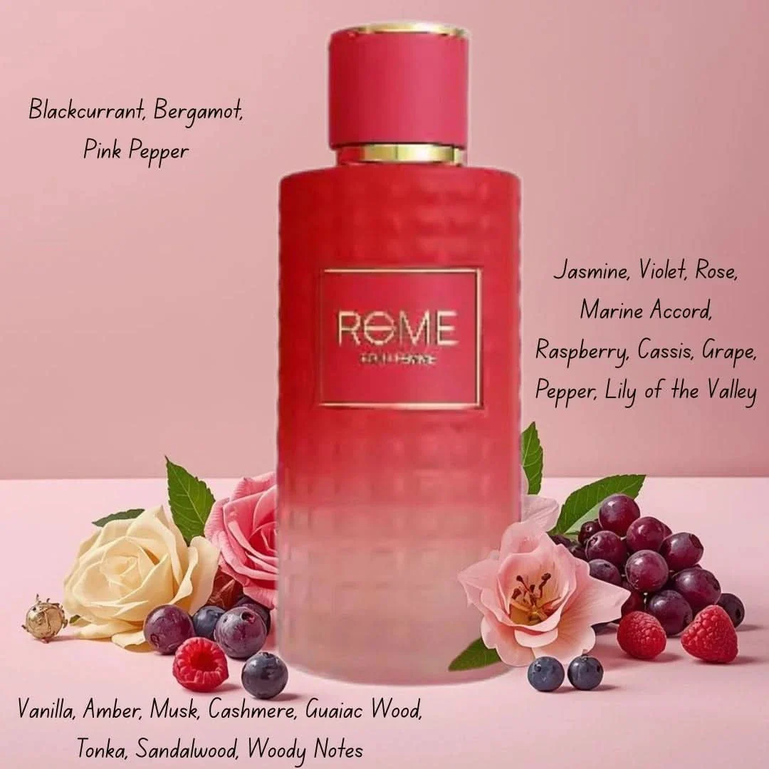 Rome Pour Femme EDP 3.4 oz | Blackcurrant, Jasmine & Vanilla