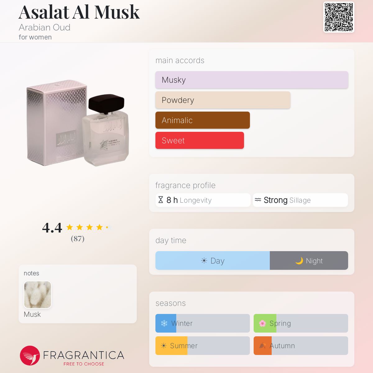 Asalat Al Musk Arabian Oud for women 3.4FL.OZ