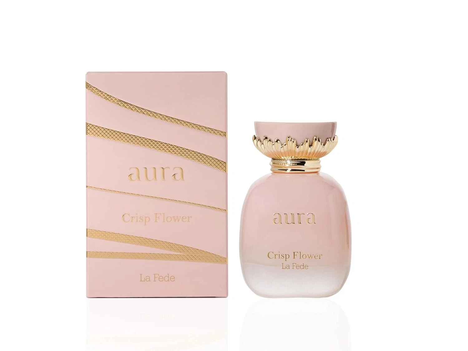 Khadlaj La Fede Aura Crisp Flower Eau de Parfum Spray for Women, 3.4 Ounce