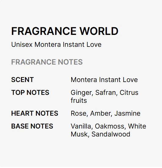 Fragrance World Montera Instant Love EDP 3.4FL .OZ