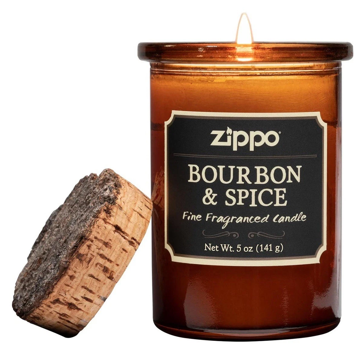 ZIPPO SPIRIT CANDLE 70008 BOURBON & SPICE Premium GLASS & CORK