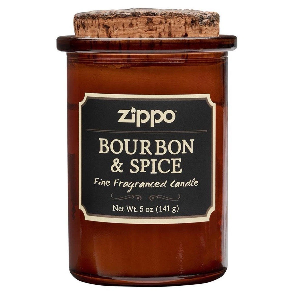 ZIPPO SPIRIT CANDLE 70008 BOURBON & SPICE Premium GLASS & CORK