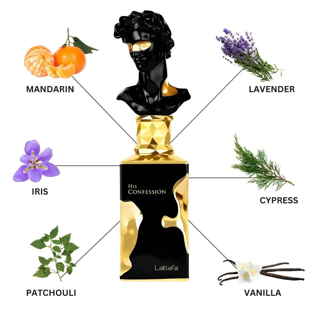 His Confession by Lattafa Eau de Parfum 3.4 Oz / 100 ml Spray For Men