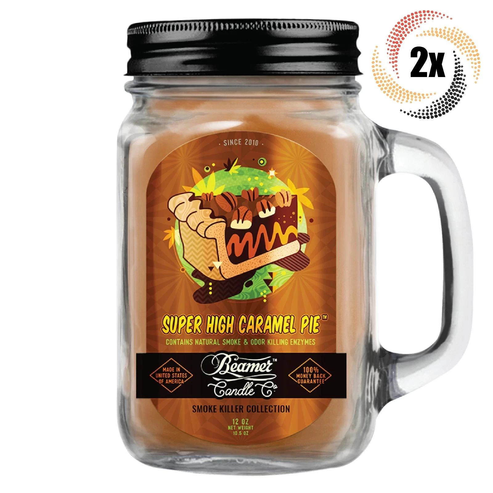 Beamer candle Co. Super high caramel pie 12 Oz
