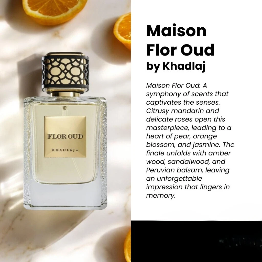 Khadlaj Men's Maison Flor Oud EDP Spray 3.4 oz Fragrances