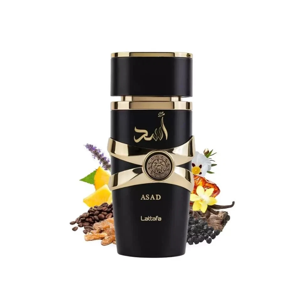 Lattafa Perfumes Asad for Unisex Eau de Parfum Spray, 3.4 Ounce perfume for men