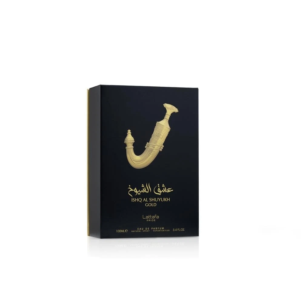 Lattafa Pride Ishq Al Shuyukh Gold for Unisex Eau de Parfum Spray, 3.4 Ounce
