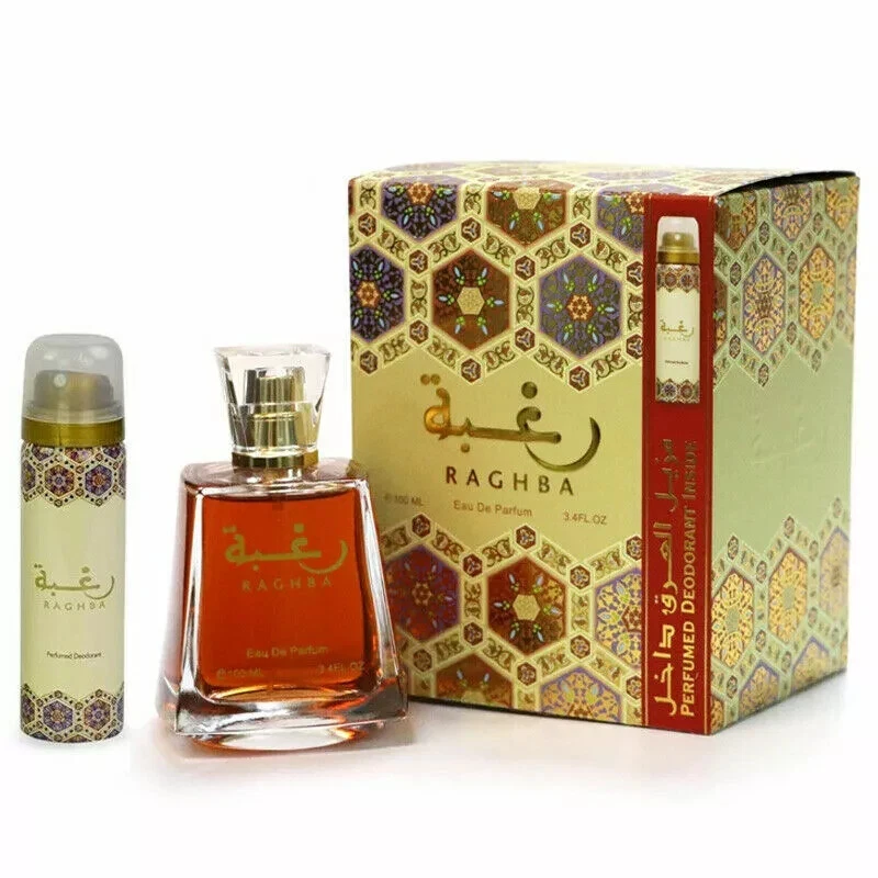 Raghba Eau De Perfum EDP Unisex 100 ML by Lattafa With perfumed spray inside