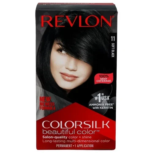 Revlon Colorsilk Ammonia-free Permanent Hair Color - 011 Soft Black 3 pcs