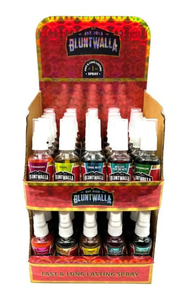 Bluntwalla 100% Concentrated Oil Air Freshener Spray 1 oz. Glass Bottle 50 pcs