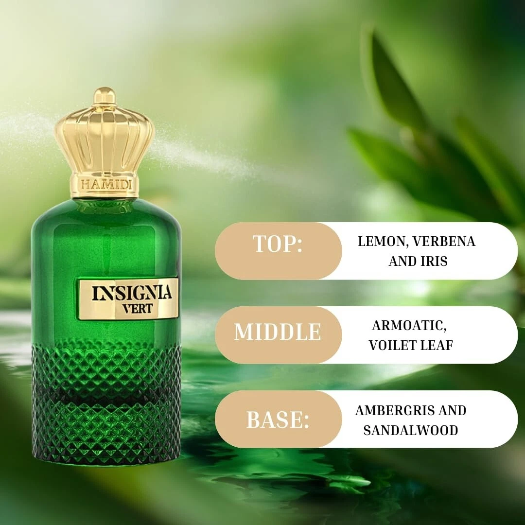 Hamidi INSIGNIA VERT Eau De Parfum Spray 105ML (3.5 OZ)