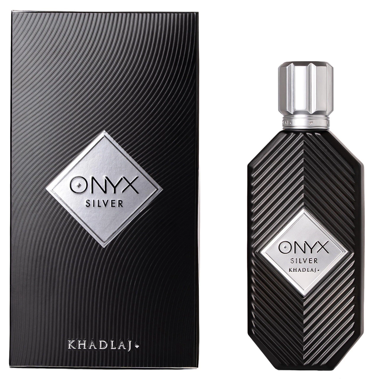 Khadlaj Onyx SILVER EDP for Men 3.4 Oz 100 Ml